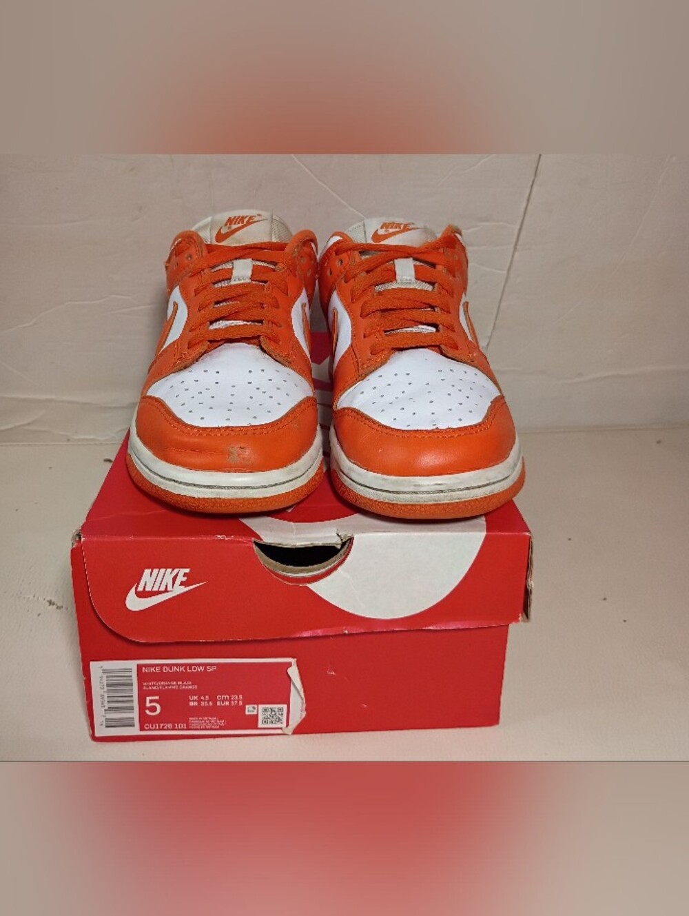 Nike Dunk Low SP "Syracuse" (CU1726-101) Size 5 Men / 6.5 Women